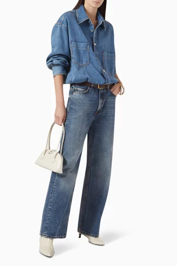Tilda Shirt Jumpsuit in Denim
