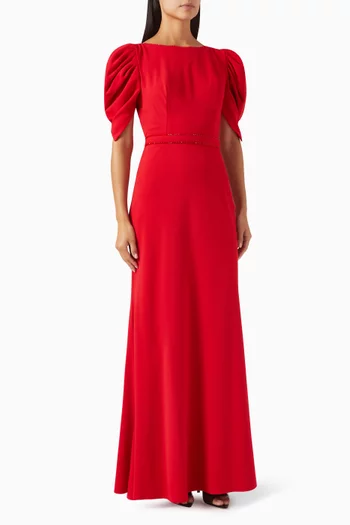 Belted Flare Gown