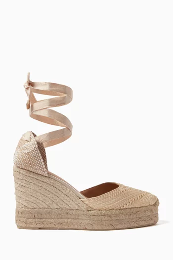 Carina 80 Espadrille Wedges in Canvas