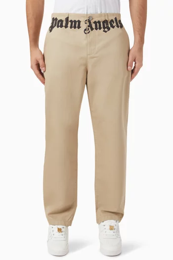 Classic Logo Chino Pants in Cotton