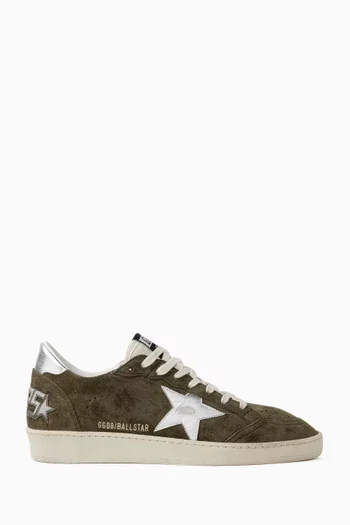 Ballstar Distressed-effect Sneakers in Suede