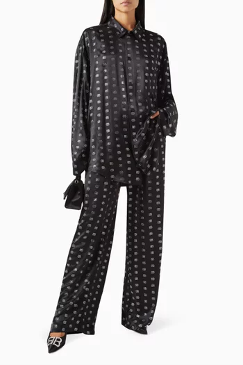 BB Rhinestone Shirt in Silk