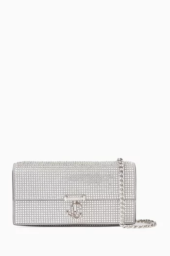 Avenue Chain Wallet in Crystal & Satin