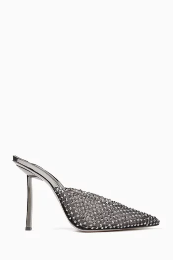 Gilda 100 Embellished Mules in Mesh & Leather