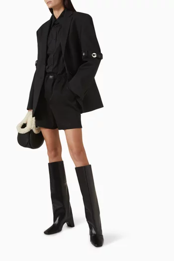 Shirt-style Bodysuit in Poplin