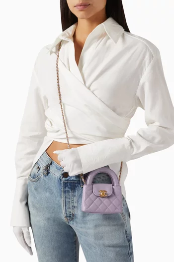 Unused Kelly Micro Bag in Aged Calfskin leather