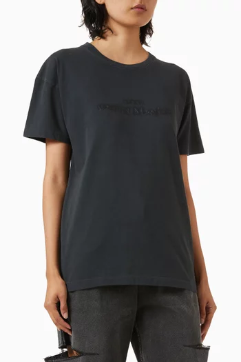 Embroidered-logo T-shirt in Cotton