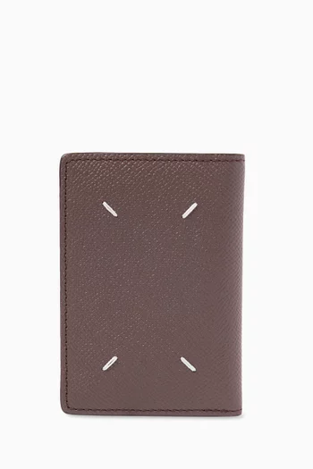 Four Stitches Card Holder in Leather