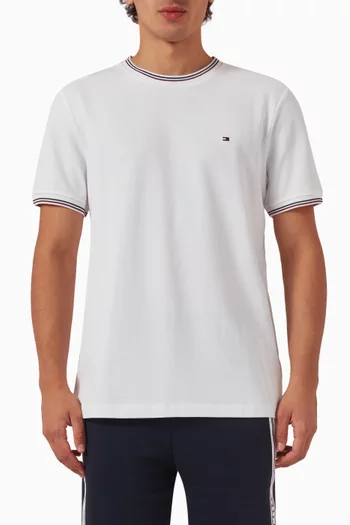 Signature Tipped T-shirt in Cotton-jersey
