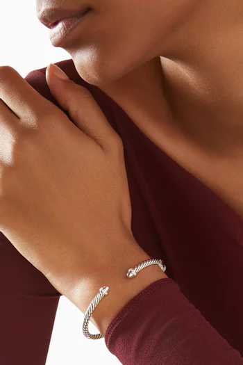 Cablespira® Diamond Flex Bracelet in Sterling Silver