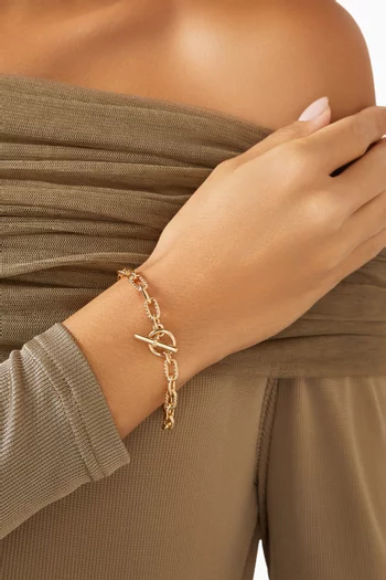 Madison® Toggle Chain Bracelet in 18kt Yellow Gold