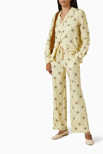 Nedi Floral-print Drawstring Pants