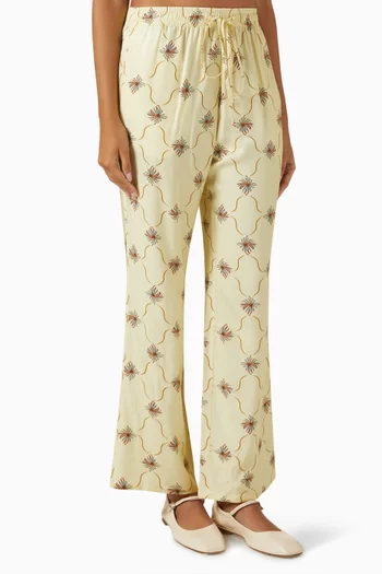 Nedi Floral-print Drawstring Pants