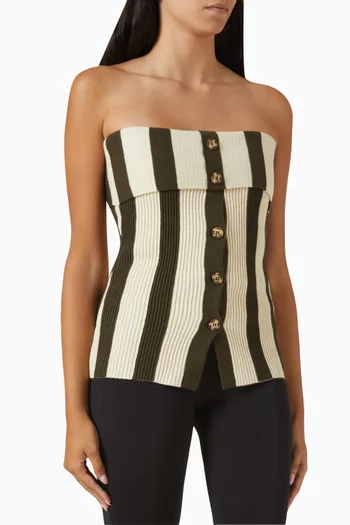 Vasia Striped Knit Top