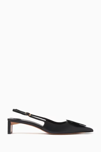 Les Duelo Basses Slingback 40 Pumps in Leather