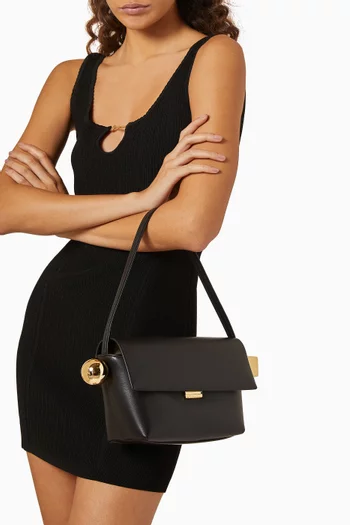 Le Rond Carre Folded Shoulder Bag in Leather