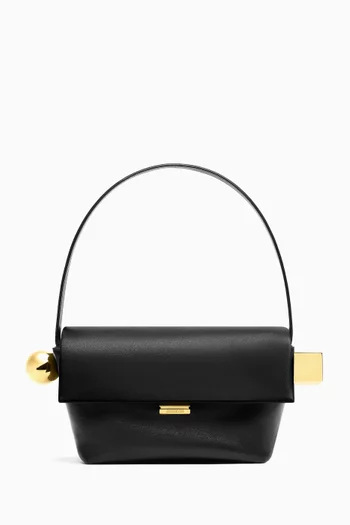 Le Rond Carre Folded Shoulder Bag in Leather