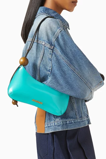 Le Bisou Perle Zip Shoulder Bag in Spazzolato Leather
