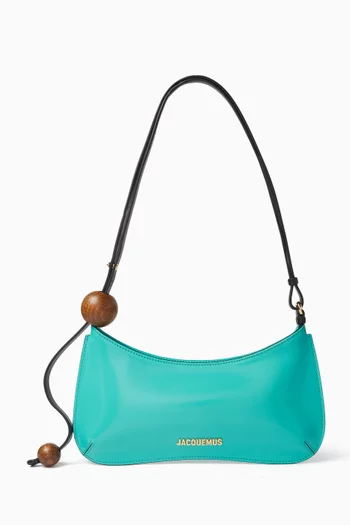 Le Bisou Perle Zip Shoulder Bag in Spazzolato Leather