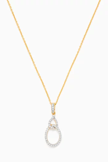 Multi-shaped Diamond Pendant Necklace in 18kt Gold
