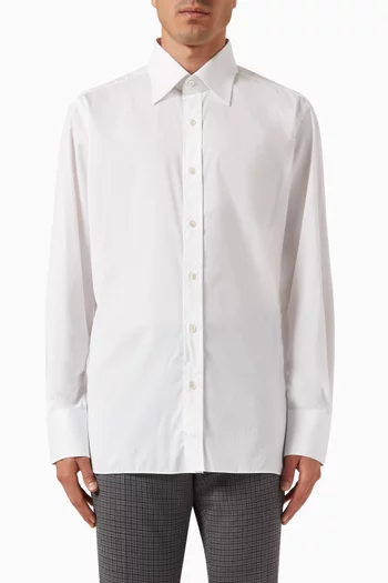 Slim-fit Shirt in Cotton-poplin