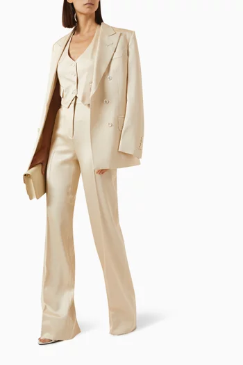 جاكيت واليس بصفي أزرار حرير تويل