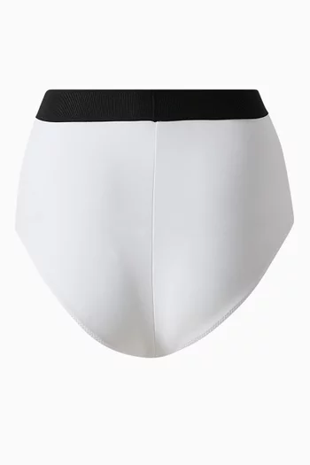 سروال تحتي بخصر مرتفع وشعار الماركة مودال