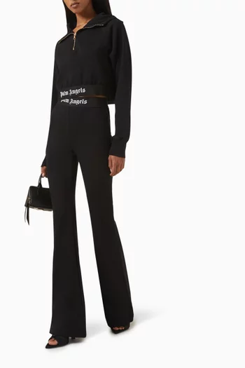 Logo Wide-leg Sweatpants in Cotton