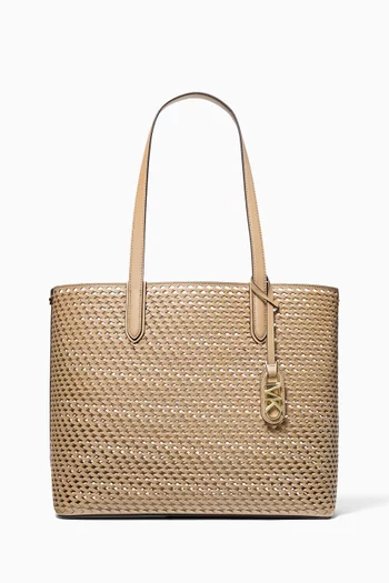 XL Eliza Woven Leather Tote Bag