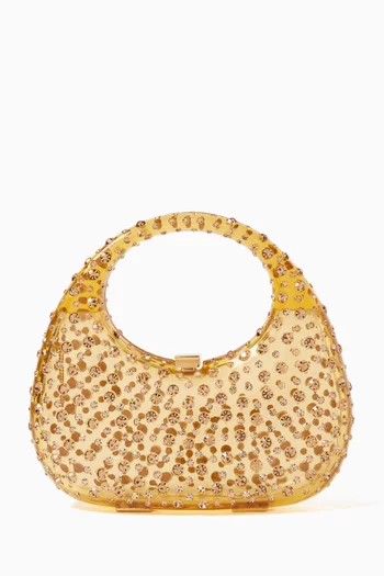 Meleni Crystal-Embellished Bag in Resin