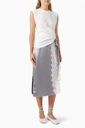 Draped T-Shirt Slip Combo Dress in Jersey