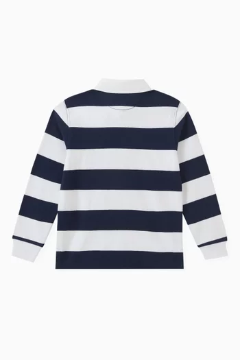 Striped Polo Shirt in Cotton