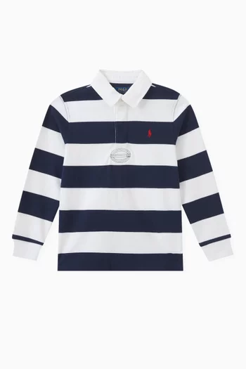 Striped Polo Shirt in Cotton