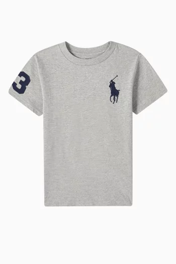 Logo-embroidered T-shirt in Cotton-jersey