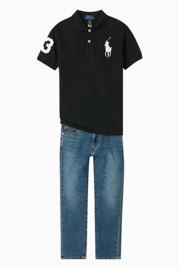 Pony Polo Shirt in Cotton-mesh