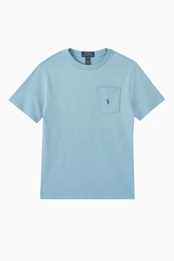 Patch-pocket T-shirt in Cotton-jersey
