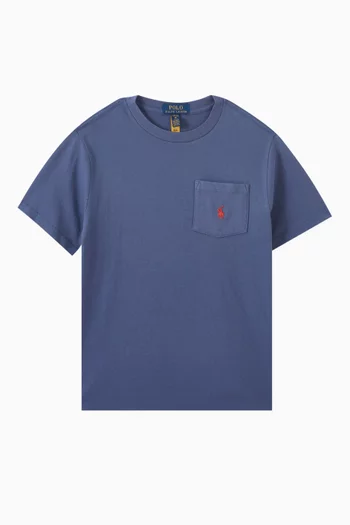 Patch-pocket T-shirt in Cotton-jersey