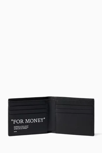 "For Money" Bifold Wallet in Leather