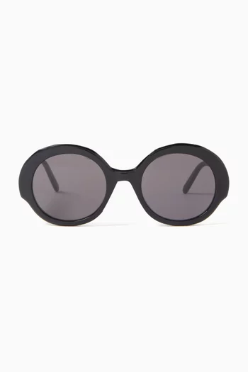 Round Oversized Sunglasses in Acetate