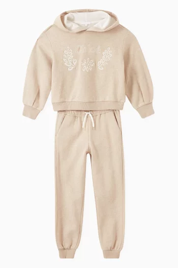 Embroidered Sweatpants in Cotton