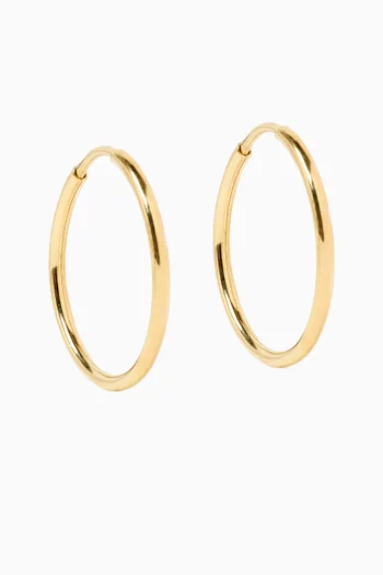 Heidi Halo Hoop Earrings in 18kt Gold