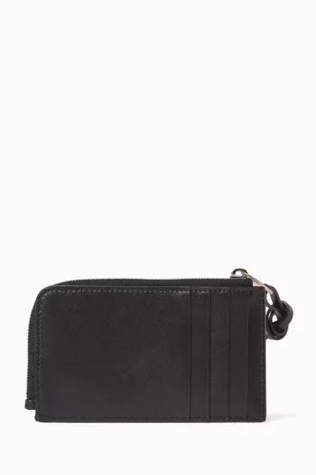 Zip Card Holder in Leather