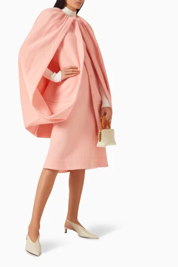 Flared Midi Skirt in Wool Blend