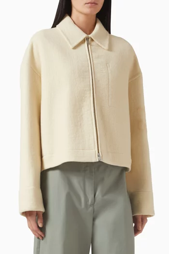 Zip Overshirt in Doubleface Felted Wool