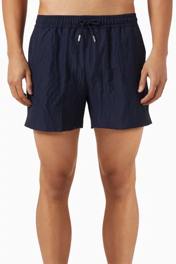 Classic Swim Shorts in Seersucker-fabric