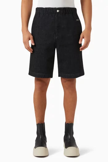 Elasticated Shorts in Denim