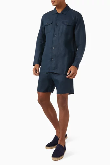 Drawstring Shorts in Linen