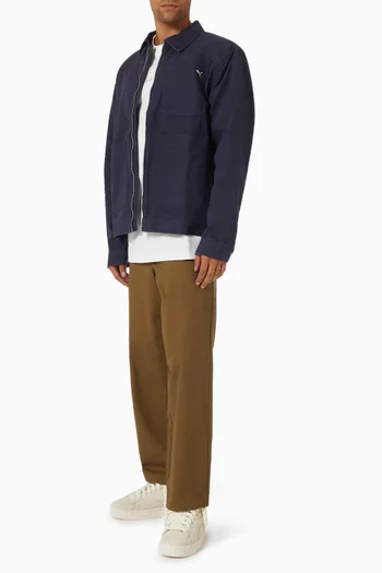 MMQ Zip Overshirt in Cotton