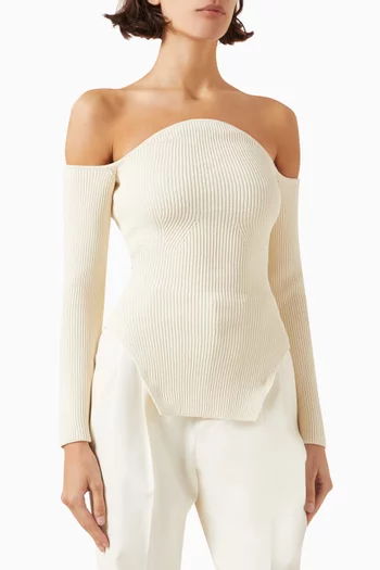 Maria Off-shoulder Sweater in Viscose Blend
