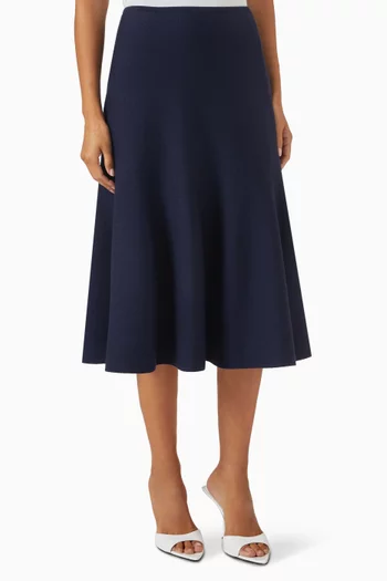 The Odil Midi Skirt in Merino Wool